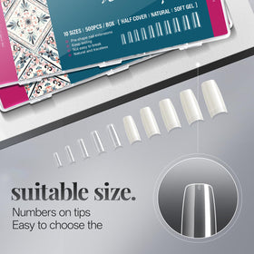 krofaue size chart and numbered tips arranged for easy matching benefit precise fit