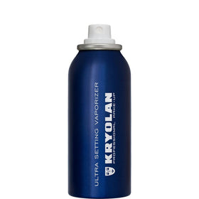 Kryolan Ultra Setting Vaporizer fine mist sprayed on face for quick matte finish and reduced shine