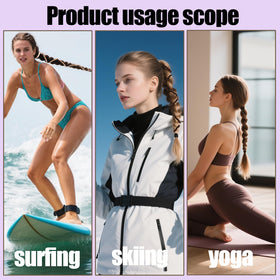 KRYPTXH hair tie used while swimming showing water-friendly performance benefit