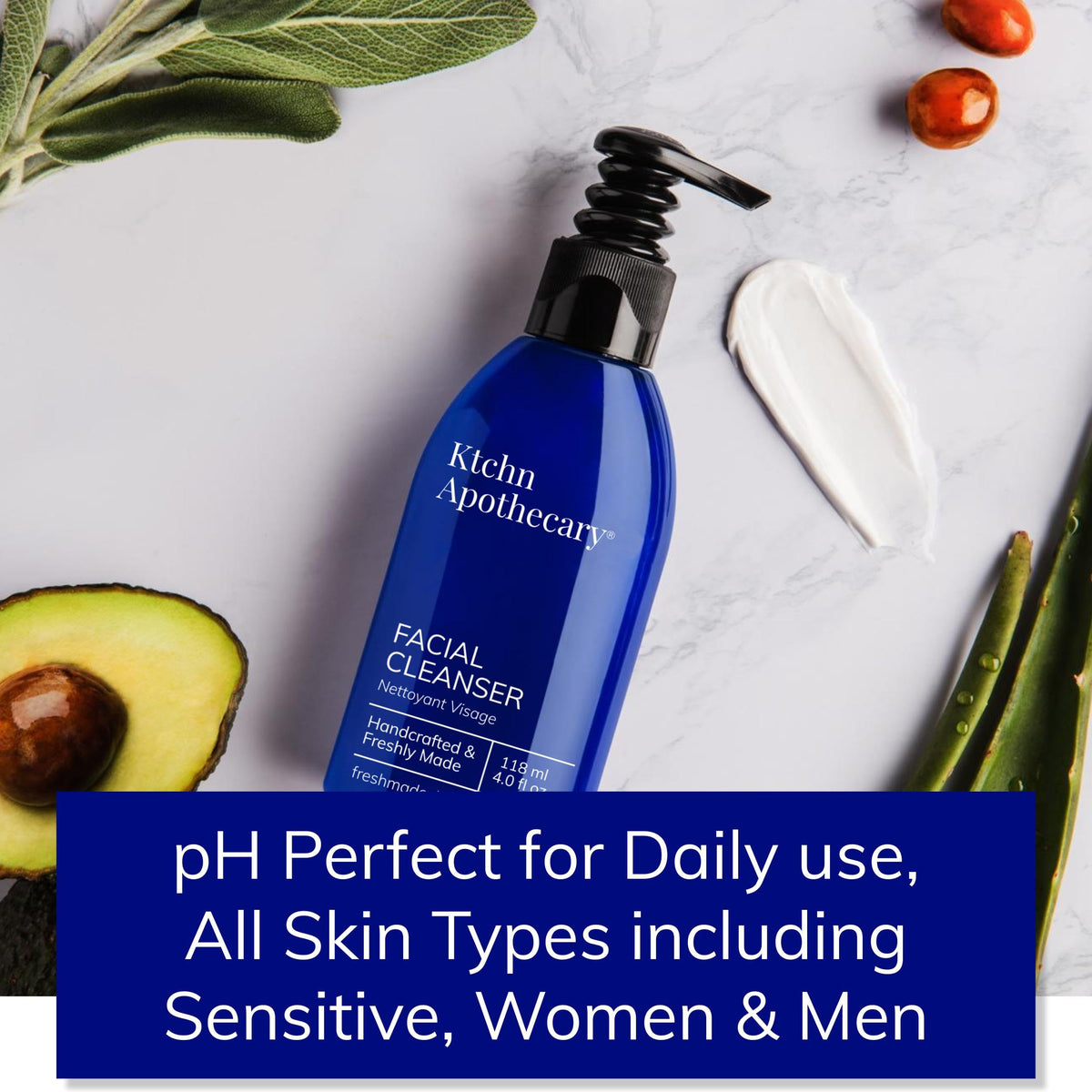 Ktchn Apothecary cleanser on sink counter in routine setting for daily use