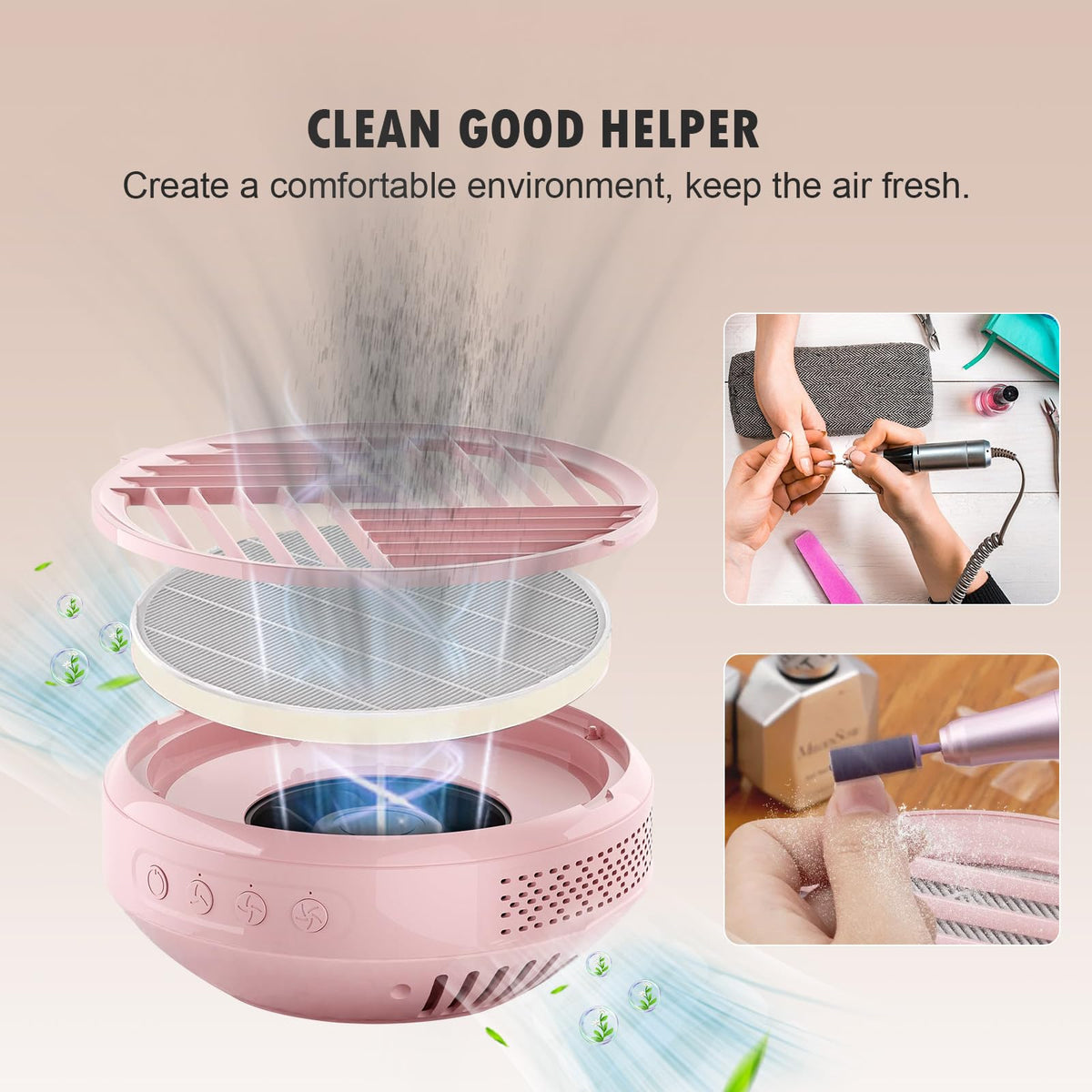 KTNAid filter being rinsed showing easy cleaning and reuse benefit
