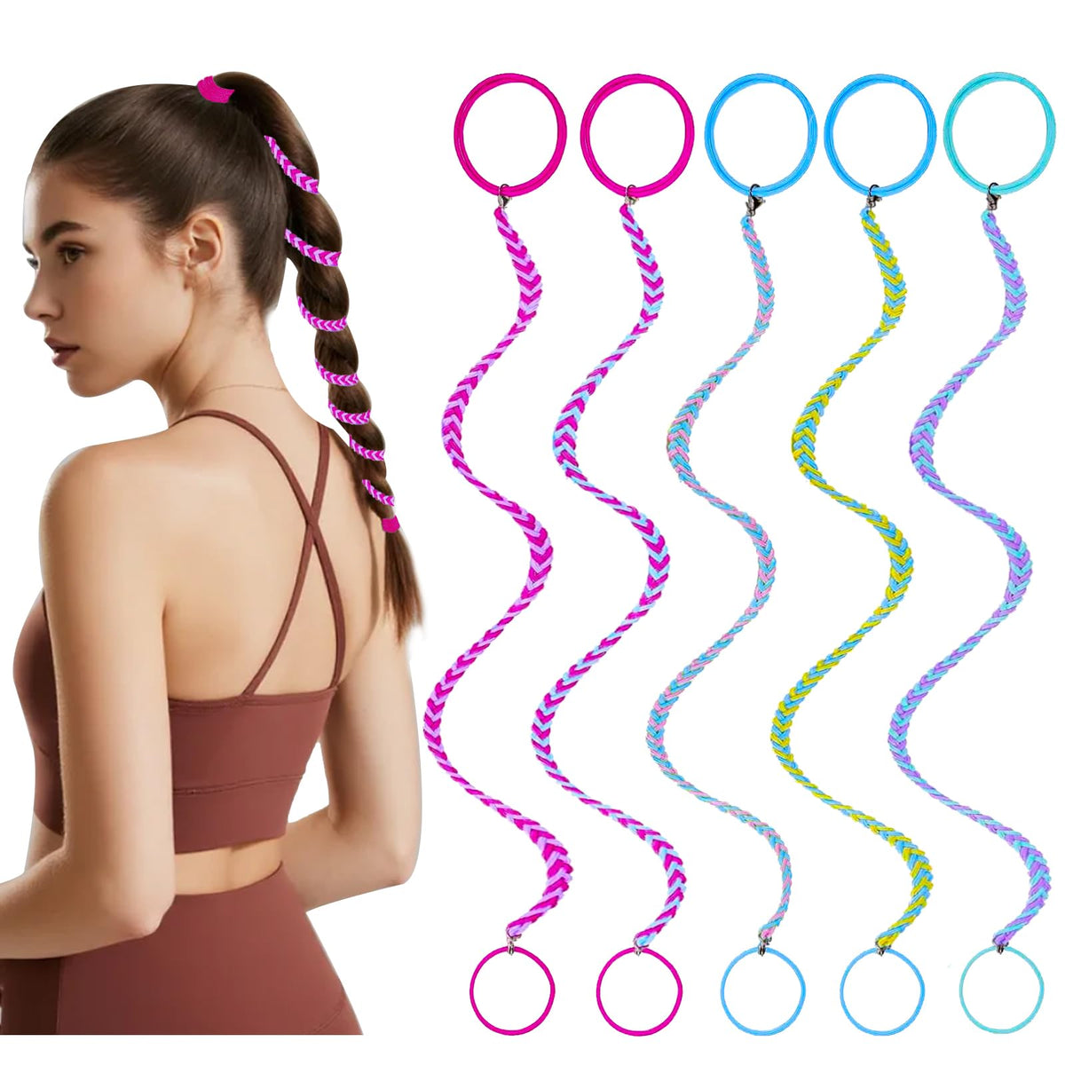 KUNAL front packaging showing five colorful hair wraps for quick selection