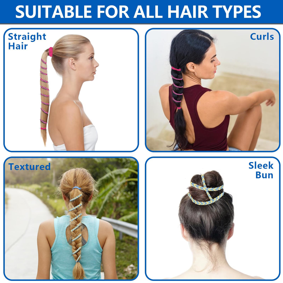 KUNAL hair wrap next to a ruler showing accurate 25 inch size