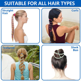 KUNAL hair wrap next to a ruler showing accurate 25 inch size