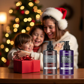 KUNDAL label close-up highlighting ingredients and product benefits