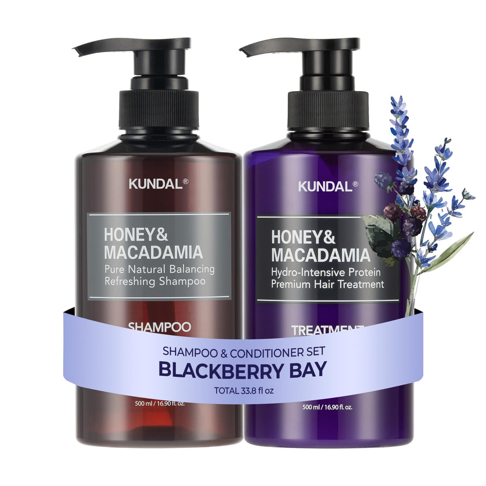KUNDAL front packaging showing shampoo and conditioner, promising salon-quality hydration