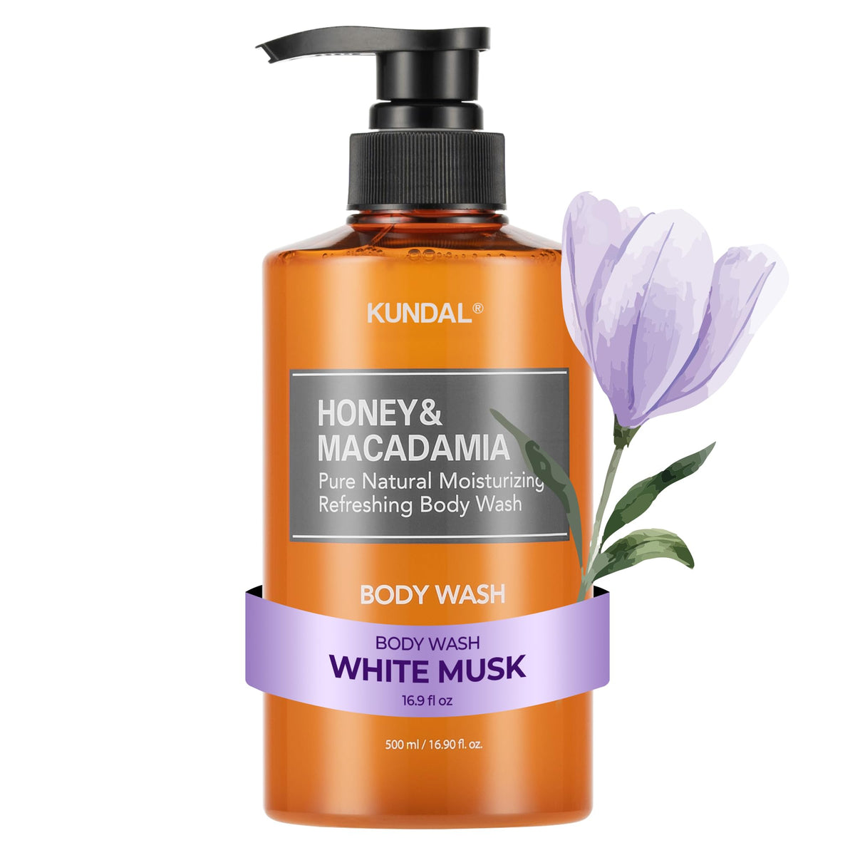 KUNDAL bottle front label showing product name and benefits