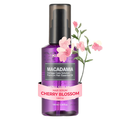KUNDAL bottle front packaging showcasing product and Cherry Blossom scent benefits