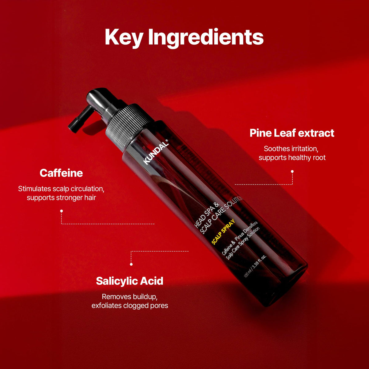 KUNDAL nozzle spraying fine mist for even, lightweight application