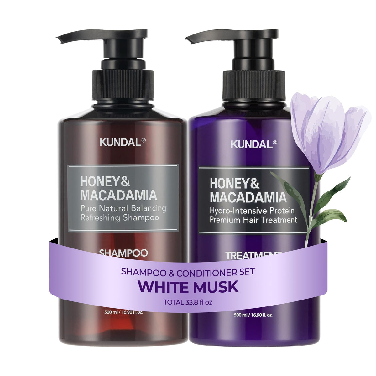 KUNDAL front packaging duo shows elegant bottles and benefits