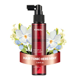 KUNDAL front bottle shot showing herb mint spray and travel size benefit