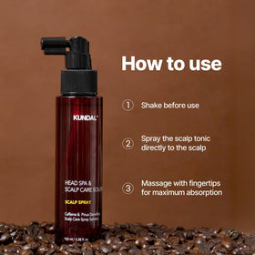 KUNDAL clear label with vitamin B3, tea tree, peppermint ingredient callouts