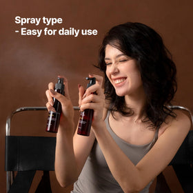 KUNDAL on bathroom counter staged with styling tools for salon results at home