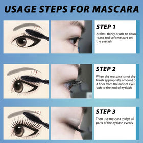 KUNSHNBEI before and after lashes showing added volume and length