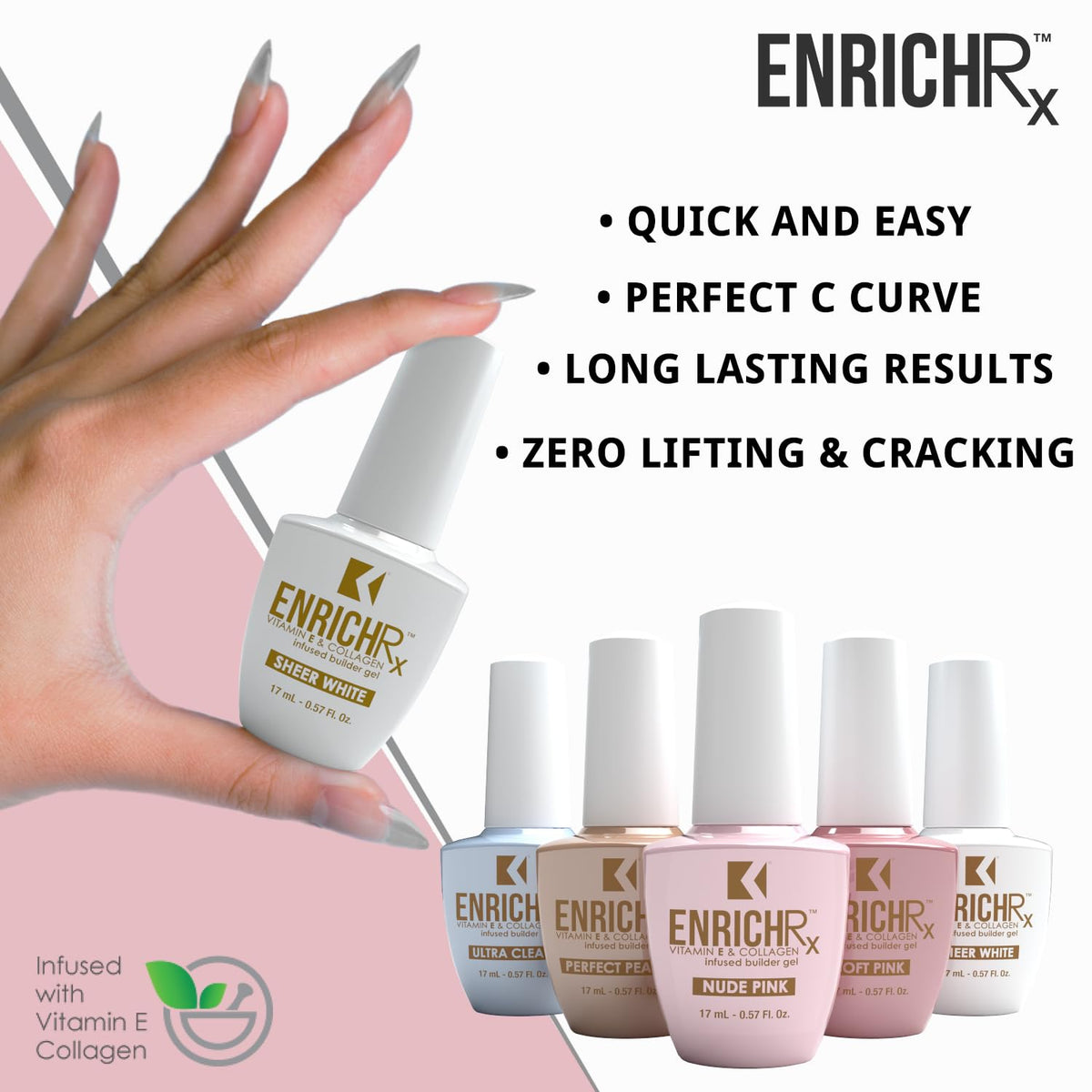 KUPA gel texture swipe illustrating self-leveling and glossy finish