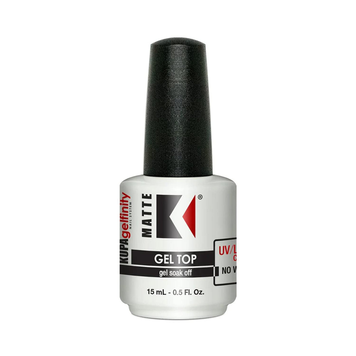 KUPA GelFinity bottle front view showing label and matte seal benefit