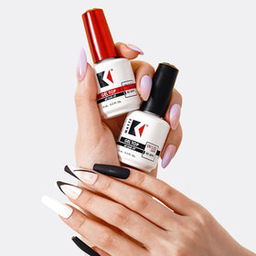 Hand holding KUPA GelFinity bottle showing size and portable convenience