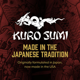 Kuro Sumi bottle held in hand to show 6 oz scale and studio-ready volume