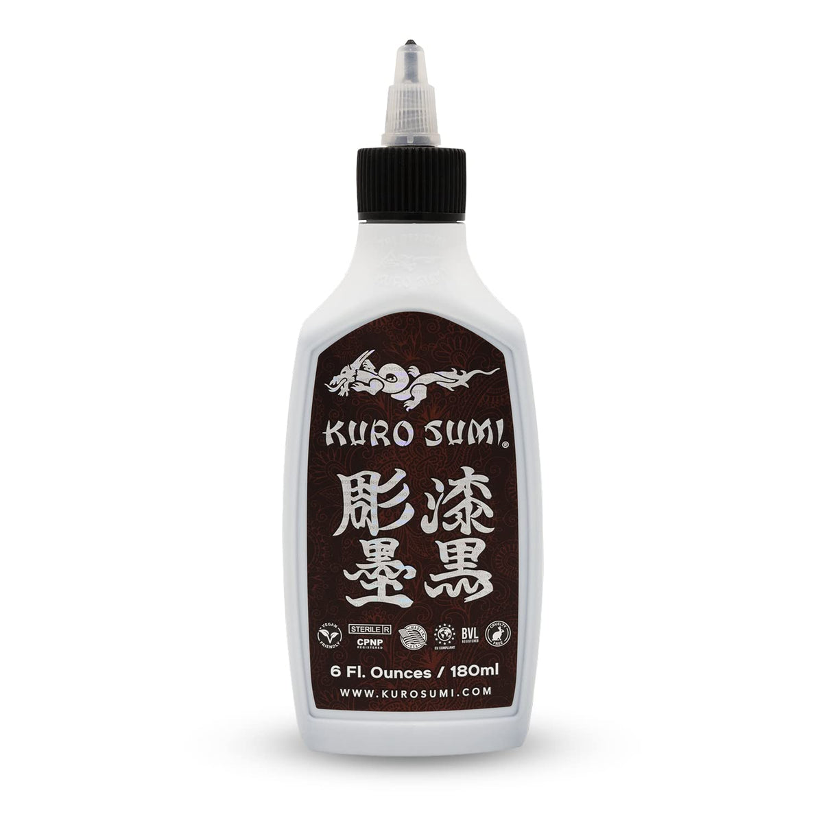 Kuro Sumi front bottle showing label and professional packaging benefit clarity