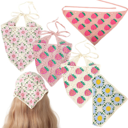 KuuGuu front view of four color bandanas showing variety and styling options