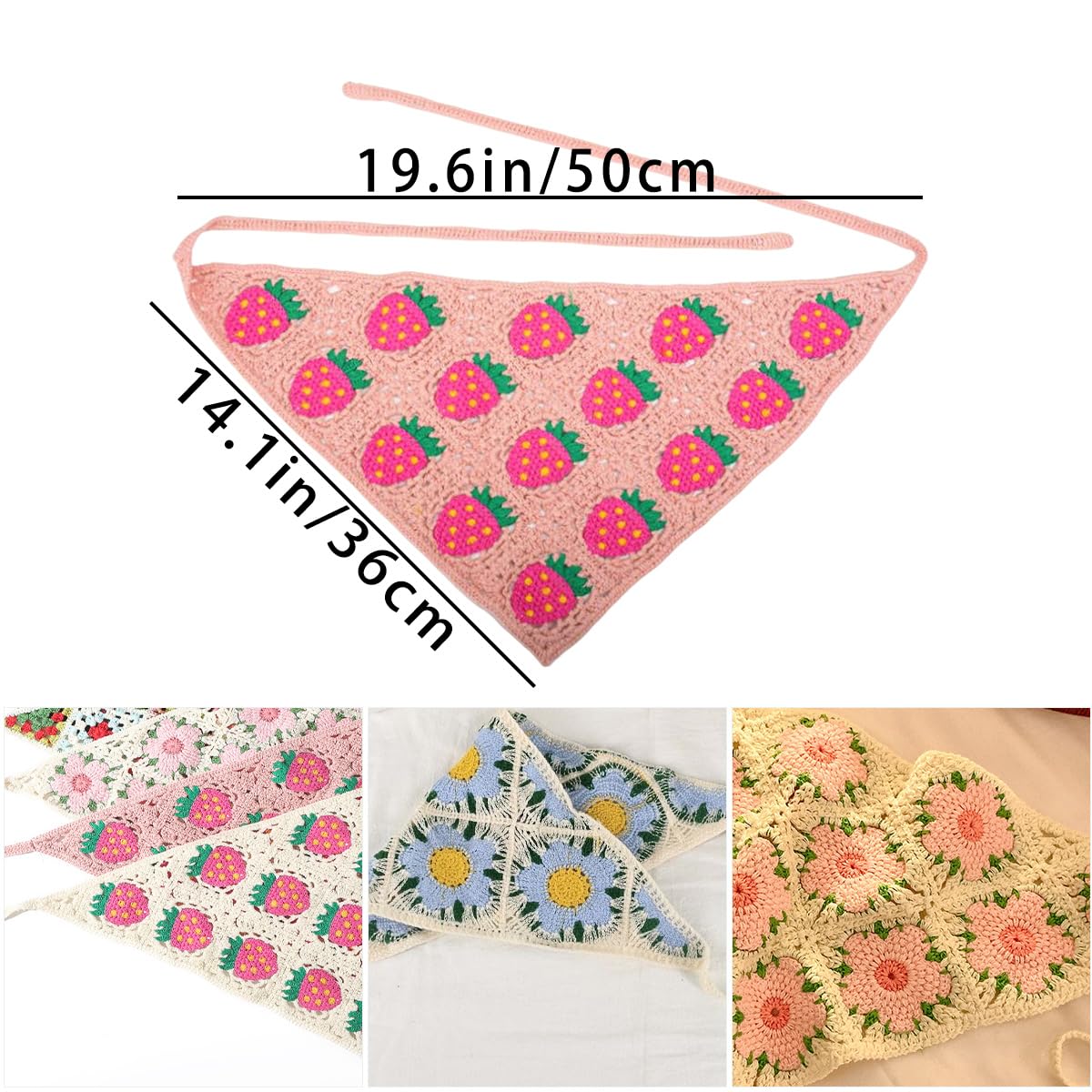 KuuGuu close-up of pink strawberry motif knit highlighting soft texture