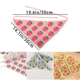KuuGuu close-up of pink strawberry motif knit highlighting soft texture