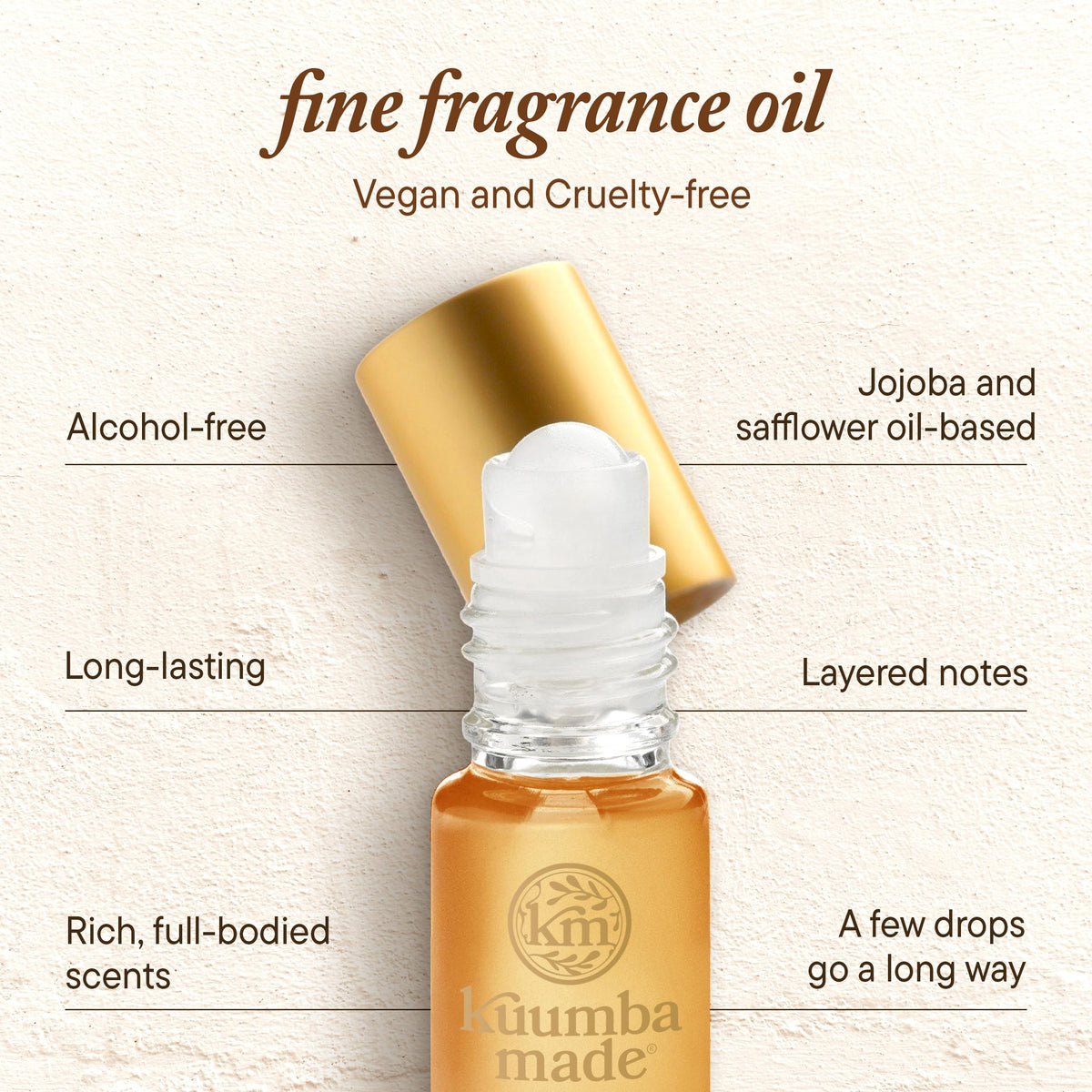 Kuumba Made amber and sandalwood raw ingredients display highlighting rich, grounding notes
