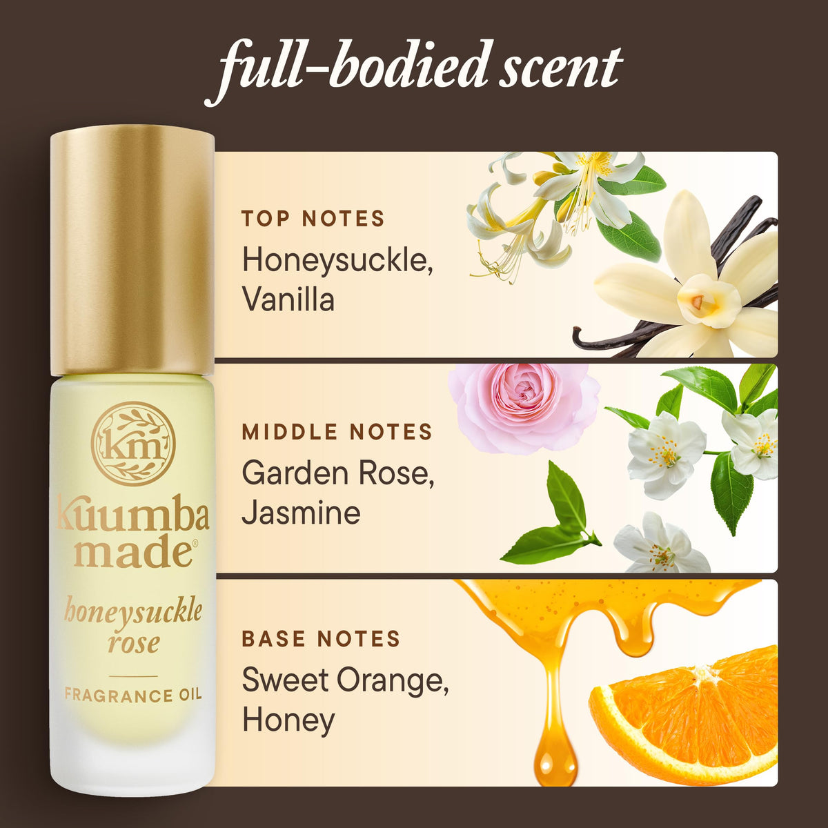 Kuumba Made label close-up indicating vegan, cruelty-free and alcohol-free formulation