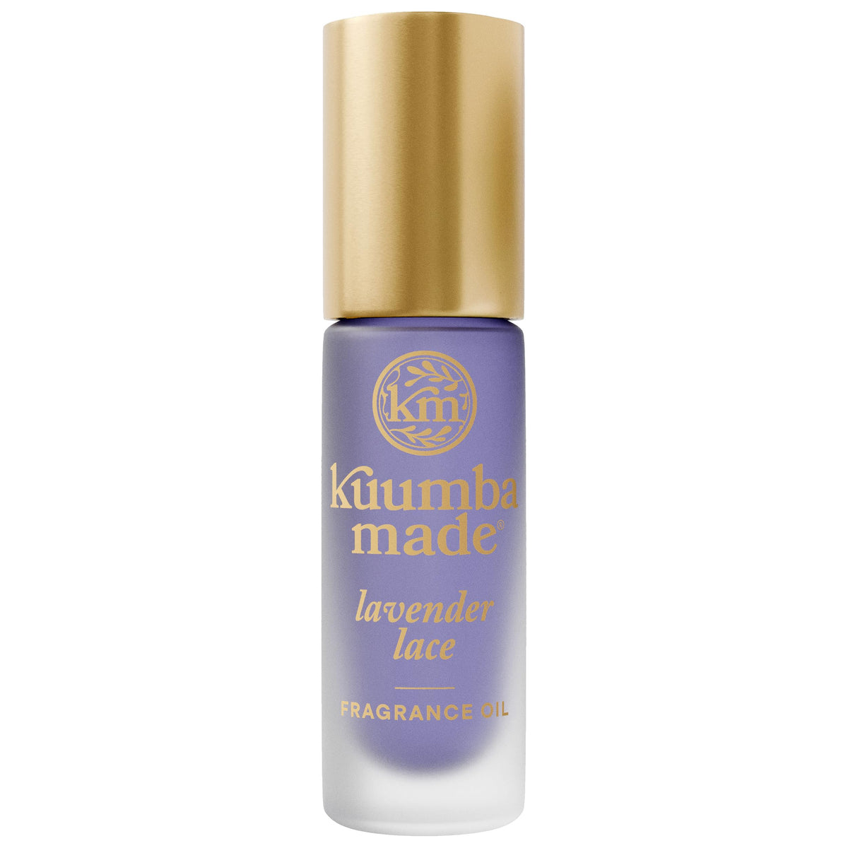 Kuumba Made front view of Lavender Lace roll-on highlighting compact design and portability