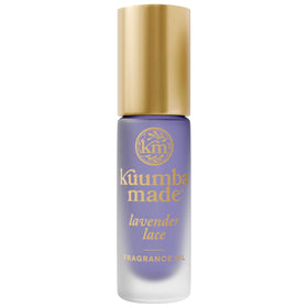 Kuumba Made front view of Lavender Lace roll-on highlighting compact design and portability