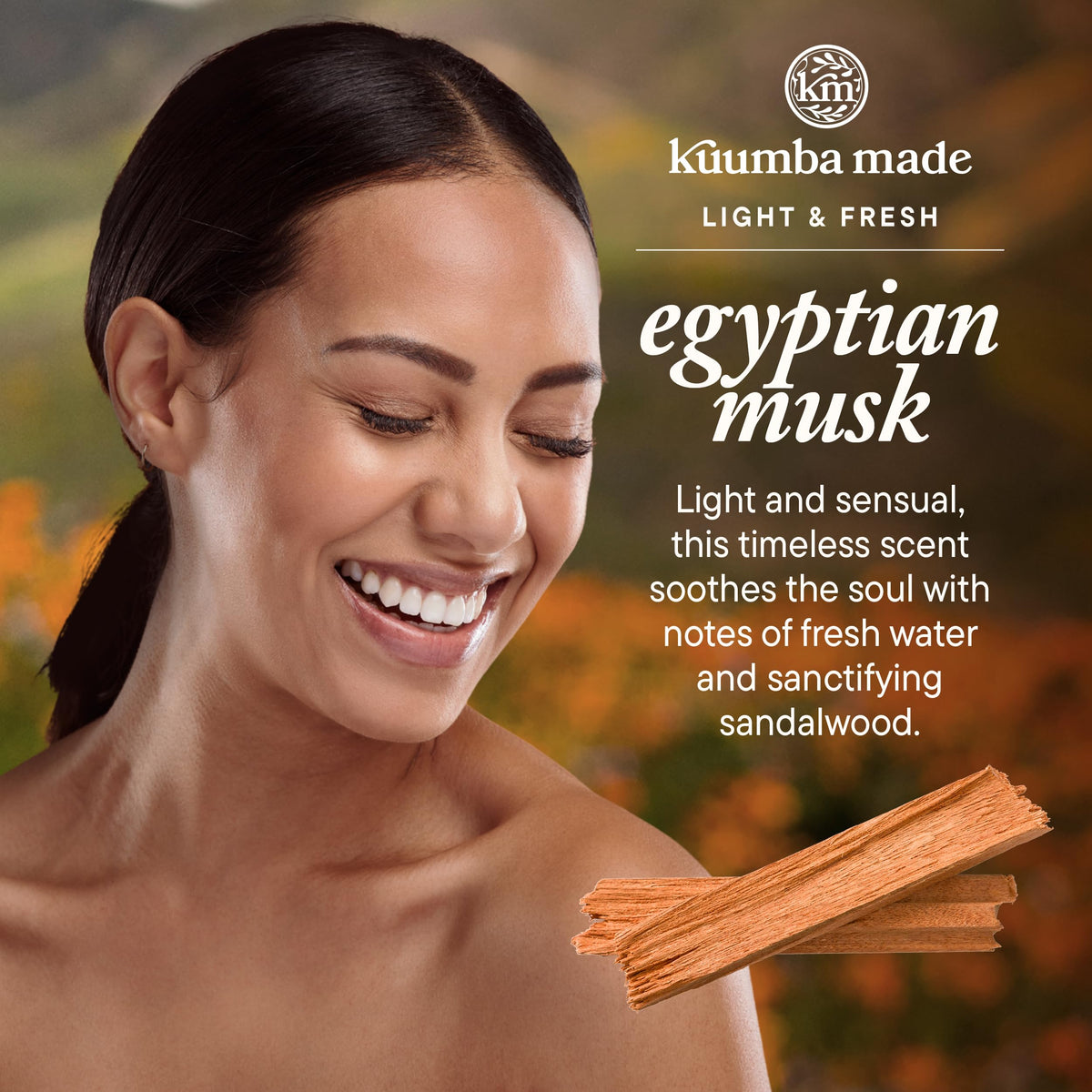 Kuumba Made oil droplet on finger showing lightweight texture and skin-friendly feel