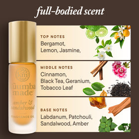 Kuumba Made bottle held in hand showing compact size and travel-friendly convenience
