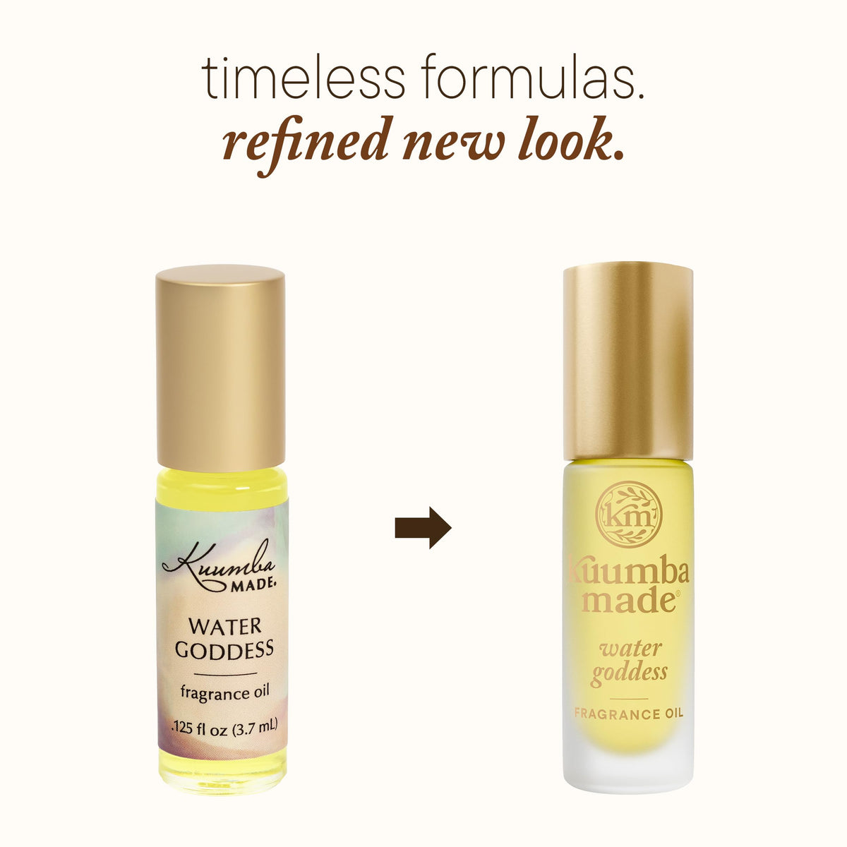 Close-up rollerball of Kuumba Made Water Goddess showing smooth application and precision roll