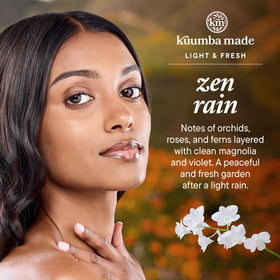 Kuumba Made oil on fingertip showing jojoba texture and long-lasting carry