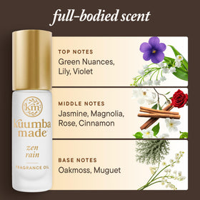 Kuumba Made label detail highlighting fragrance notes and vegan claim