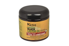Kuza front packaging 16oz leave-in showing bottle and label benefits