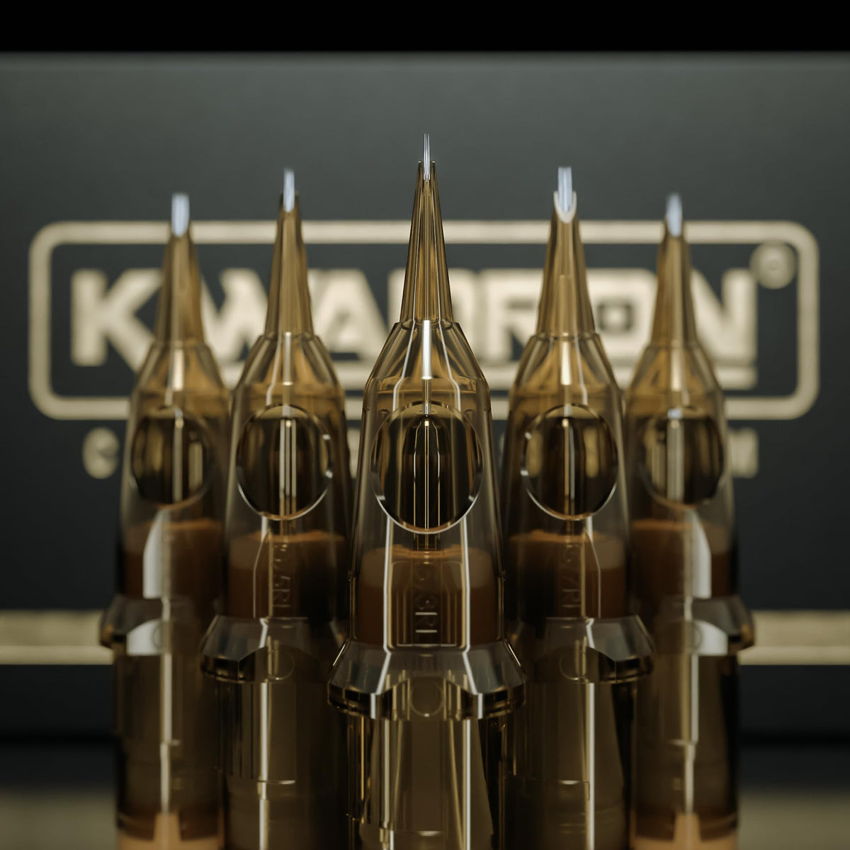 close-up of Kwadron 3RLLT needle tips highlighting sharp needles for clean lines
