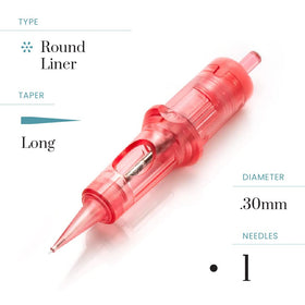 Kwadron Optima clear cartridge body detail illustrating pigment flow visibility and secure fit