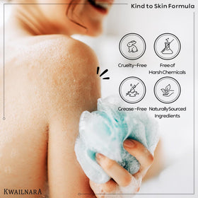 Kwailnara lotion texture closeup displaying creamy milk-like consistency for fast absorption