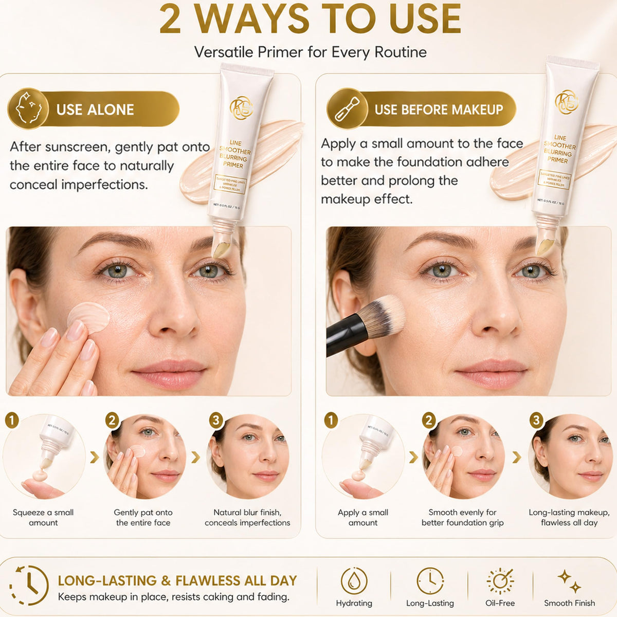 KWEZTY on a vanity as part of morning routine showing priming and hydrating benefit