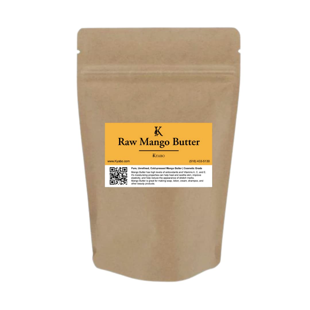 Kyabo front packaging showing 5 lb raw mango butter for bulk use