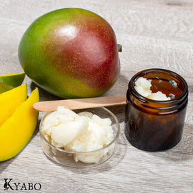 Kyabo product label close-up showing organic unrefined ingredient quality