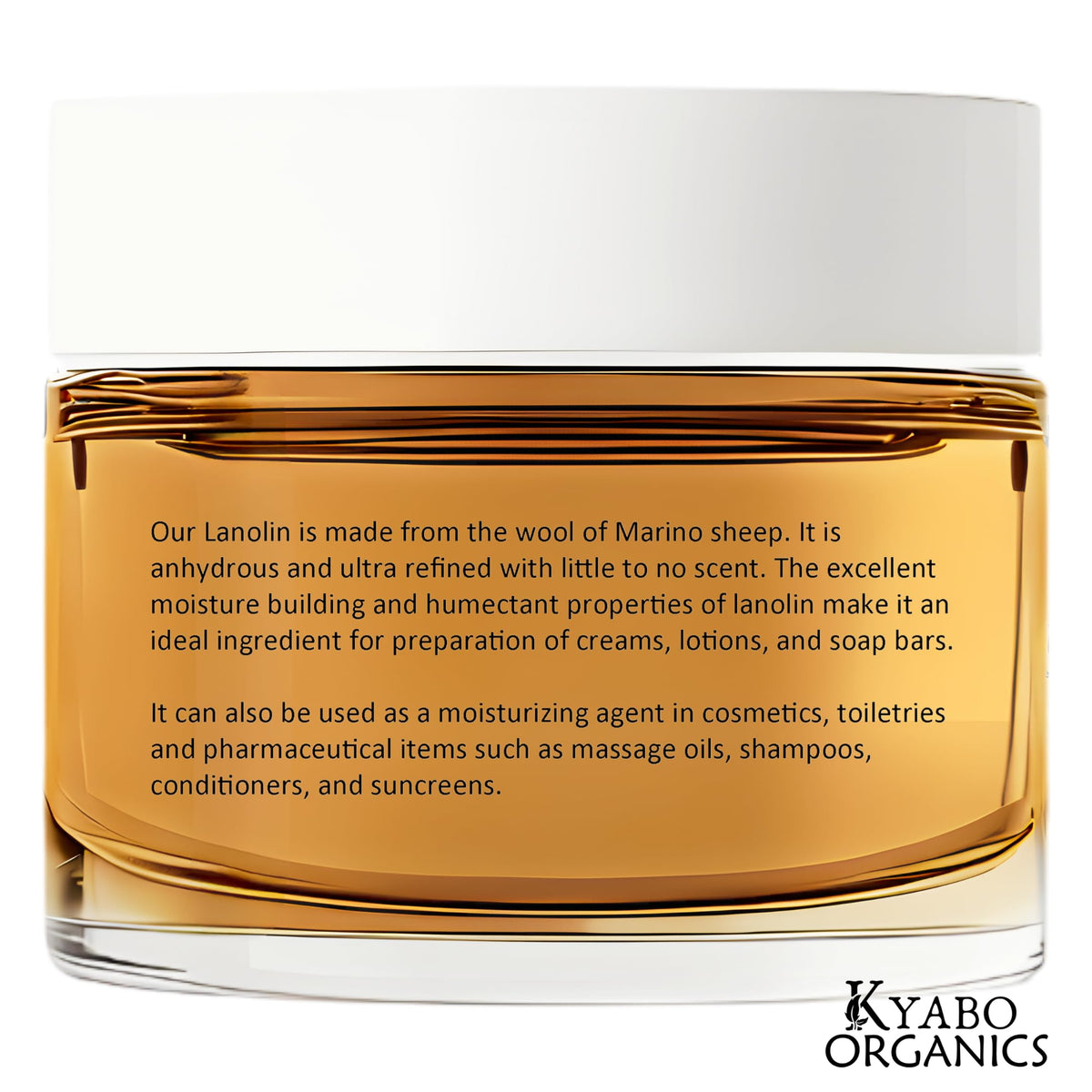 Kyabo lanolin creamy texture close-up illustrating smooth spreadability benefit