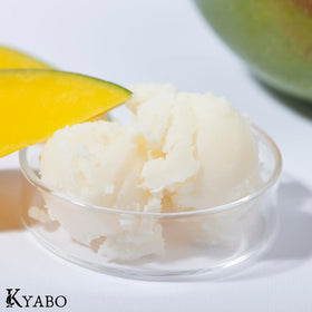 Kyabo mango butter in mixing bowl ready for DIY body care recipes