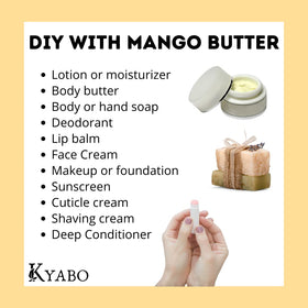 Kyabo 5 lb mango butter next to ruler for size and bulk comparison