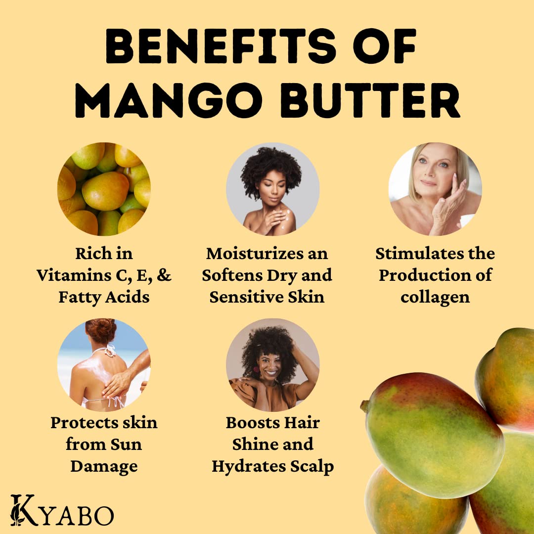 Kyabo close-up of creamy mango butter texture, creamy hydration benefit