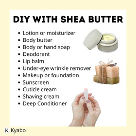 Kyabo Organics jar on bathroom shelf portraying daily routine convenience
