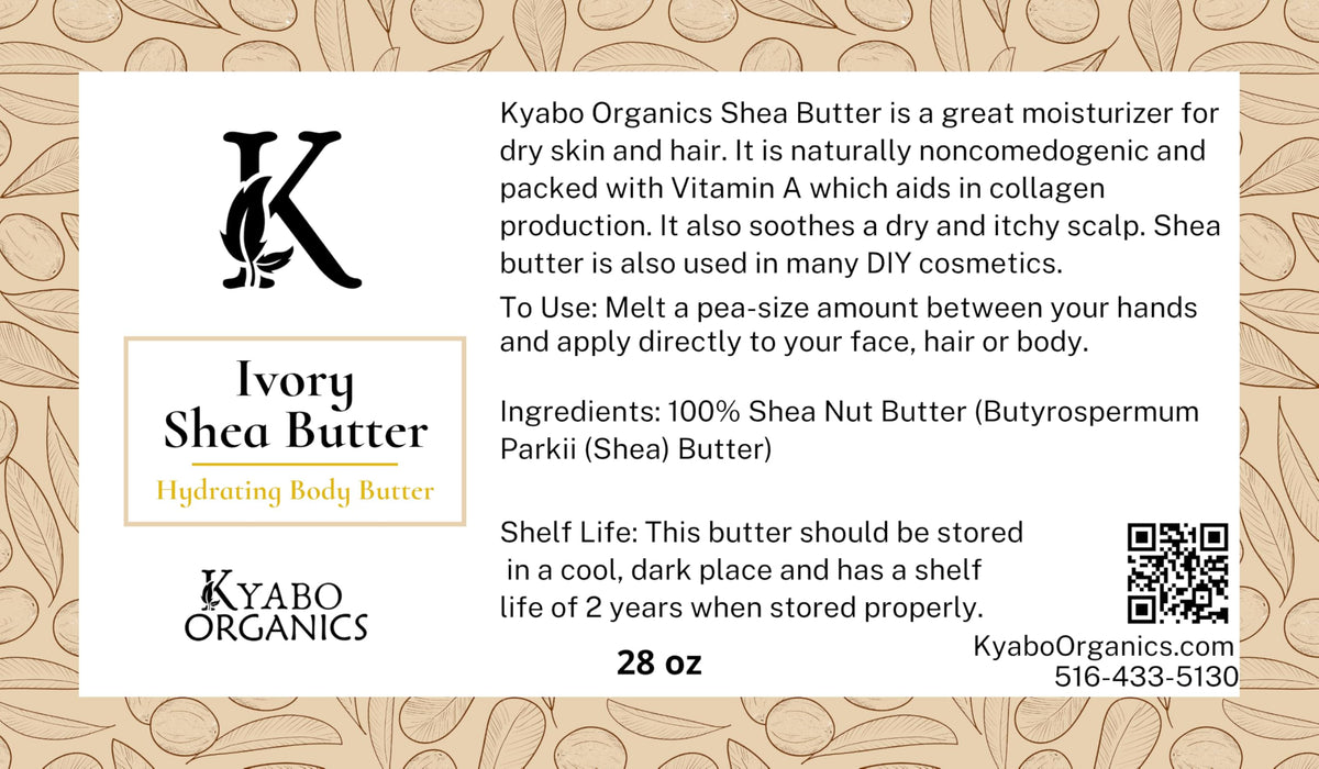 Kyabo Organics open jar with a scoop displaying smooth texture for easy use
