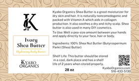 Kyabo Organics open jar with a scoop displaying smooth texture for easy use