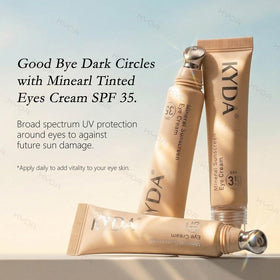 KYDA eye cream before and after brightening and smoothing effect